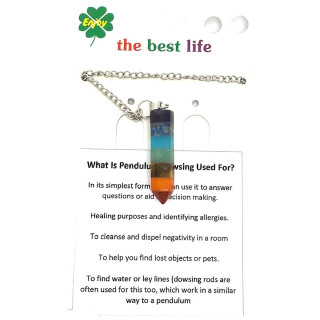 7 Chakra Gemstone Pendulum Pillar