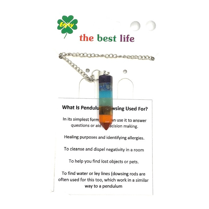 7 Chakra Gemstone Pendulum Pillar