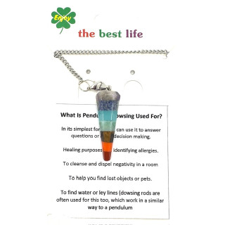 7 Chakra Gemstone Pendulum Cone
