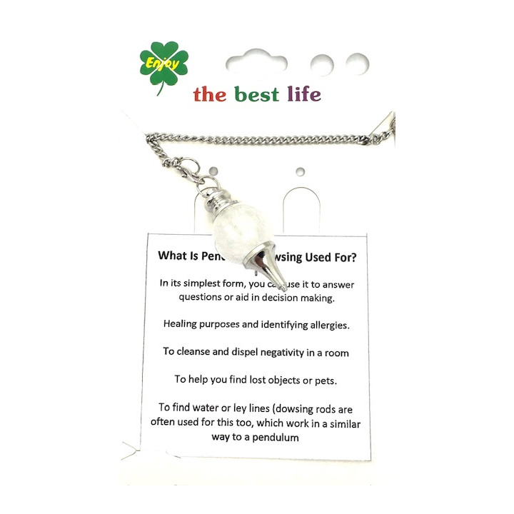 Rock Crystal Gemstone Pendulum Ball