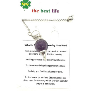 Amethyst Gemstone Pendulum Ball