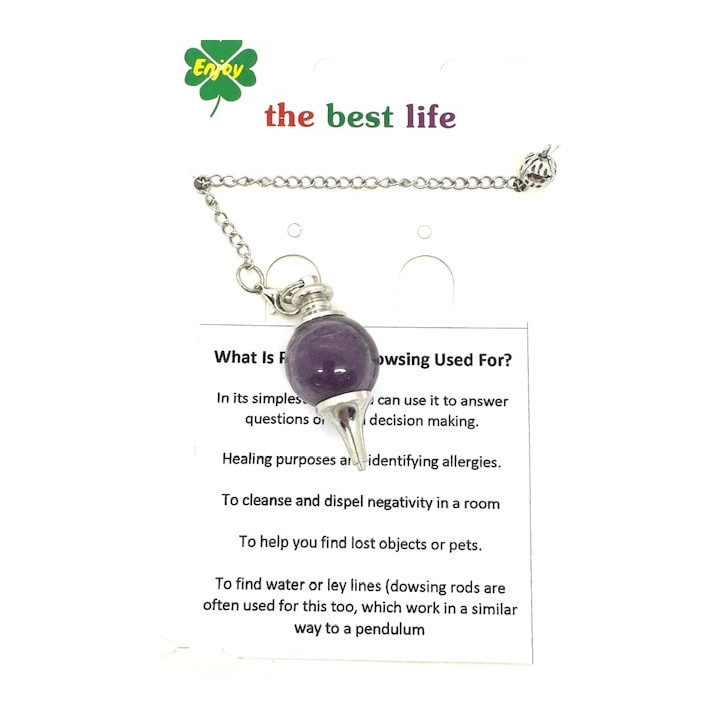 Amethyst Gemstone Pendulum Ball