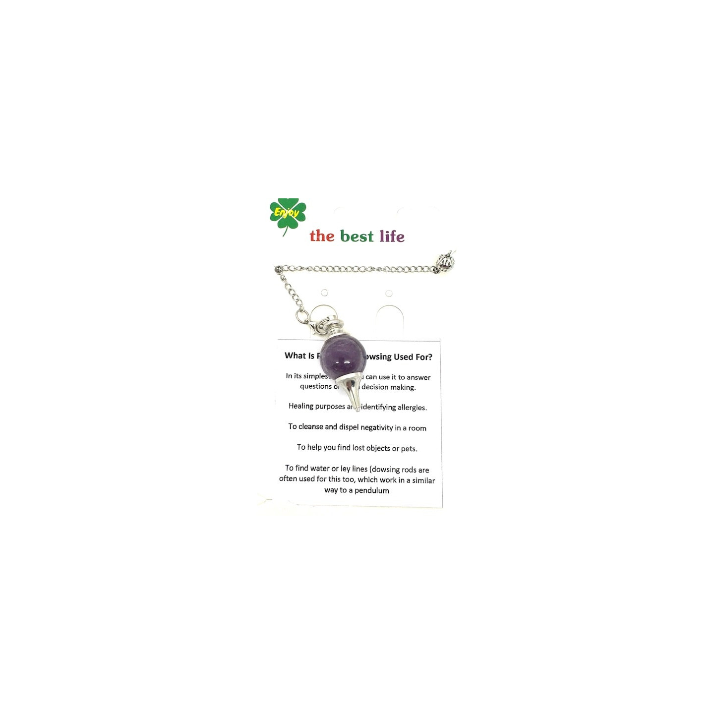 Amethyst Gemstone Pendulum Ball