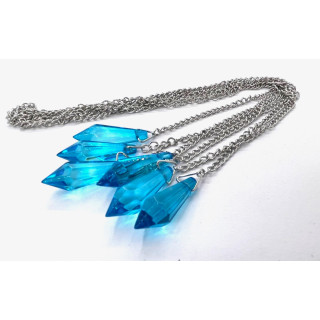 Turquoise Crystal Point Pendulum with Chain Set (6 pieces)