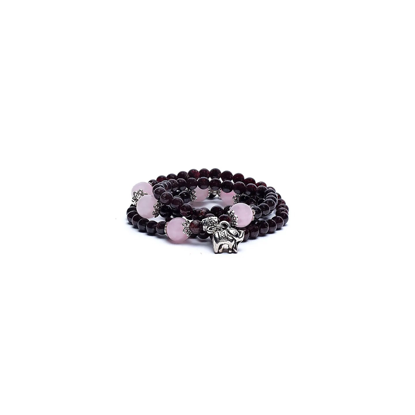 Bracelet grenat rouge élastique | Pieralune