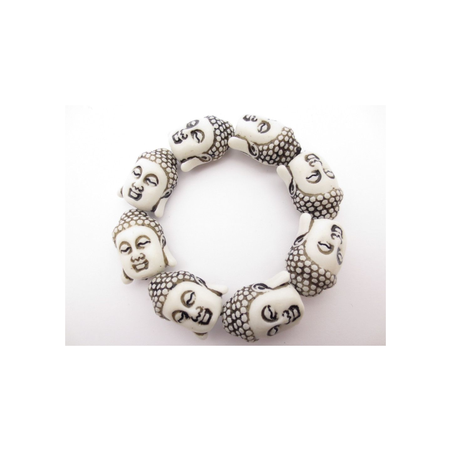 Meditation Buddha bracelace white