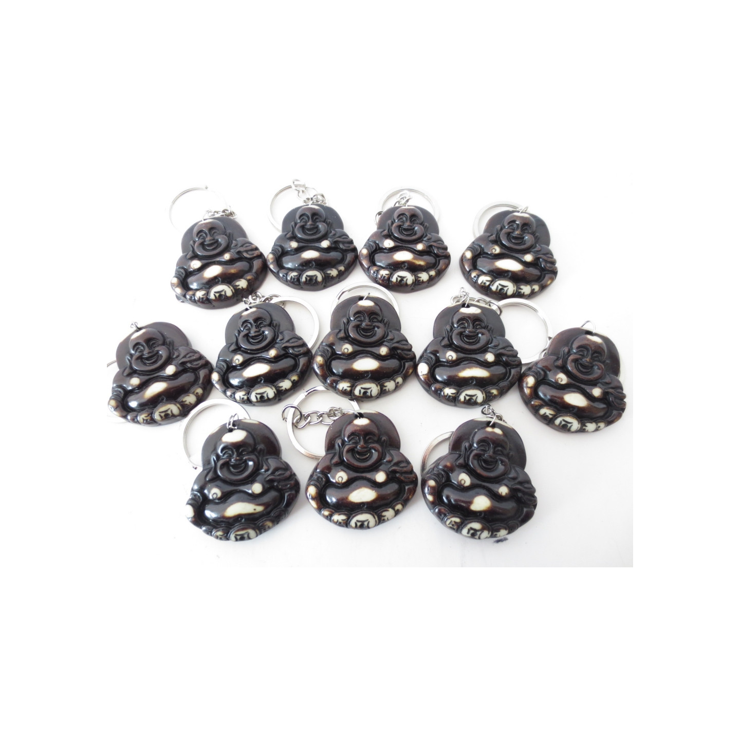 Happy Buddha keyhanger brown