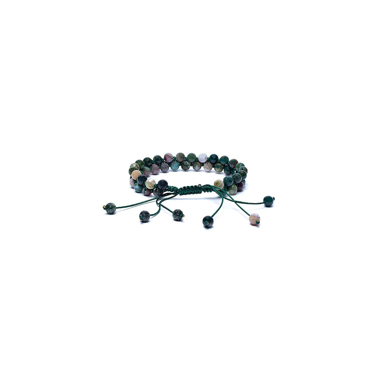 Bracelet agate double rang ajustable | Pieralune