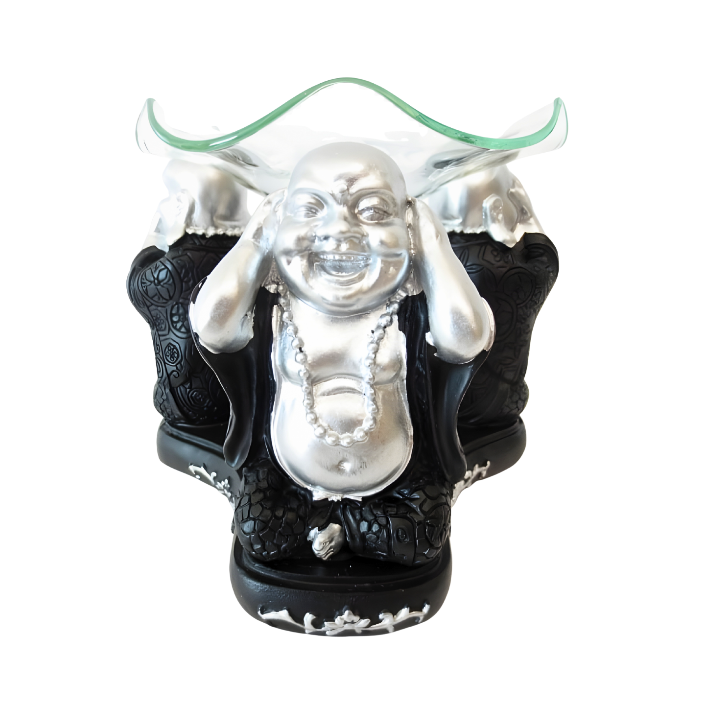 3 Happy Buddhas ‘Hear, See, Silence’ Oil Burner (11 cm)