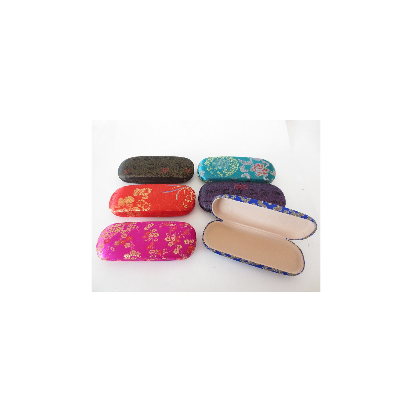 Traditional Brocade Glasses Case Set (6 pieces)