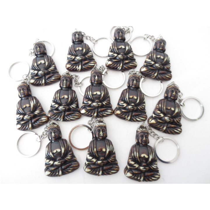 Meditation Buddha keyhanger brown
