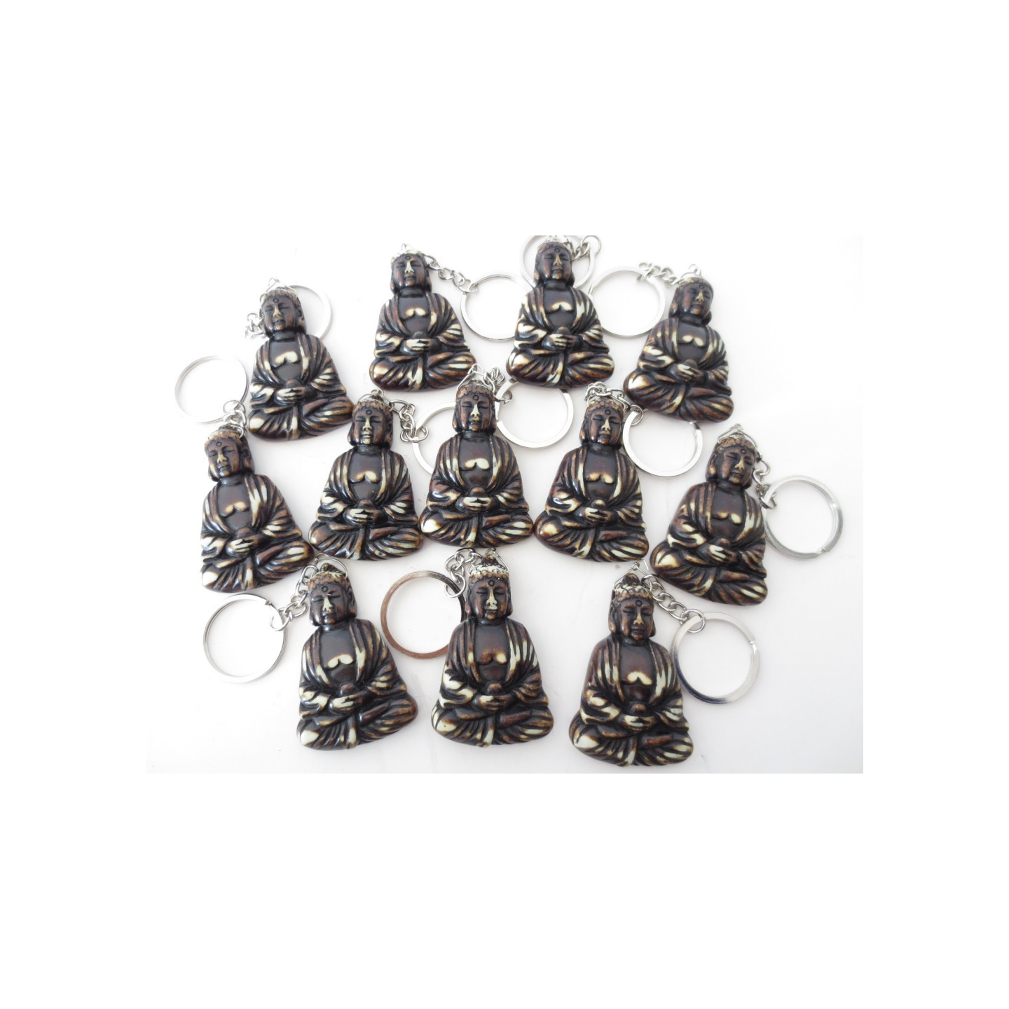 Meditation Buddha keyhanger brown