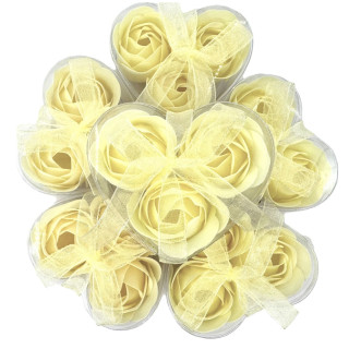 Romantic Rose Shaped Créme Soap - 12 pieces