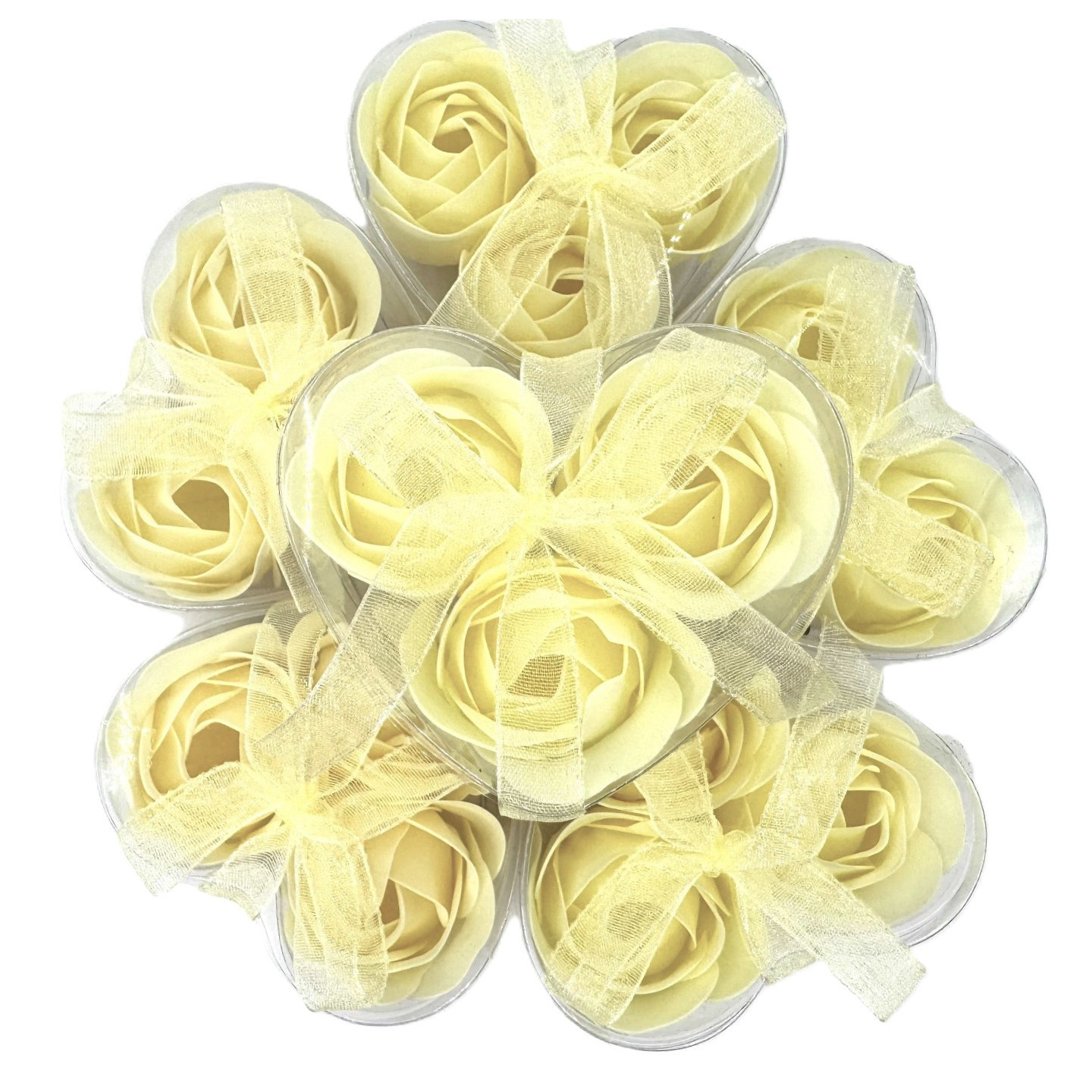 Romantic Rose Shaped Créme Soap - 12 pieces