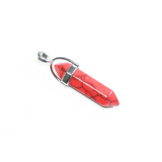 Gemstone Pendant - Red Howlite