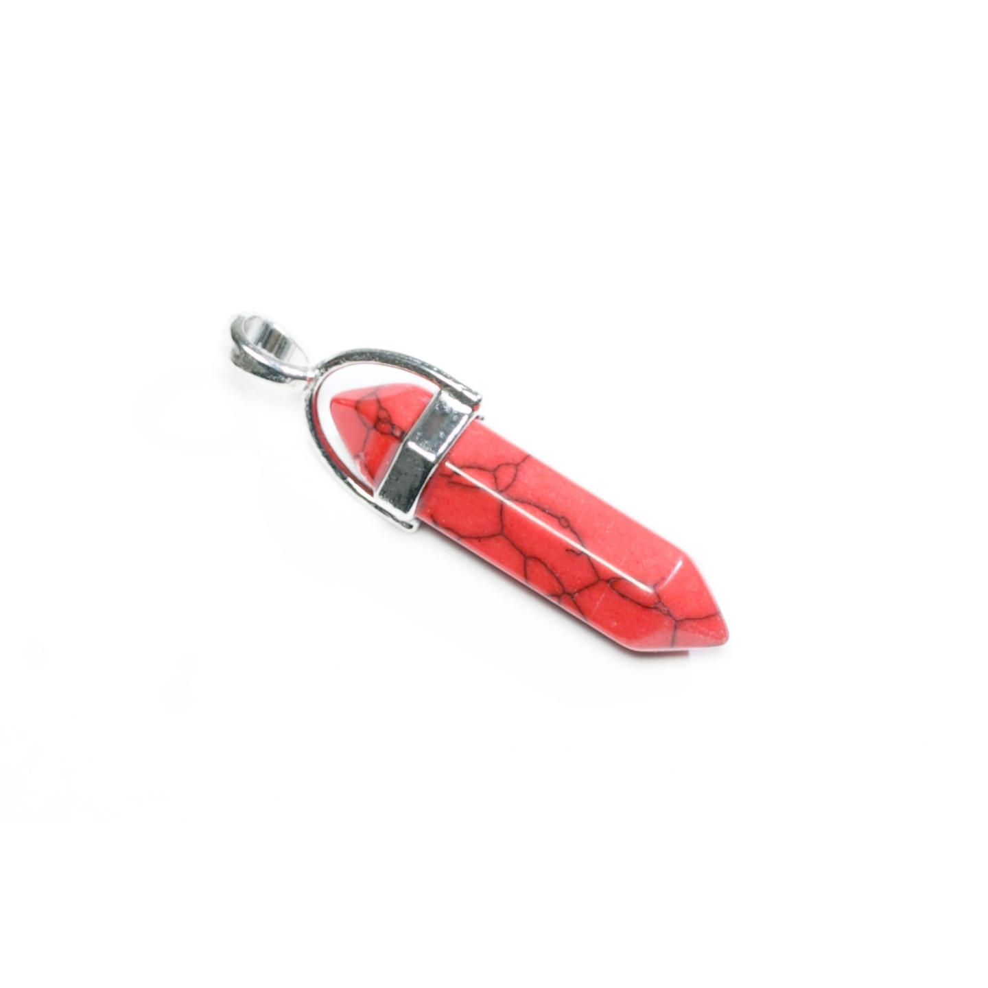 Gemstone Pendant - Red Howlite