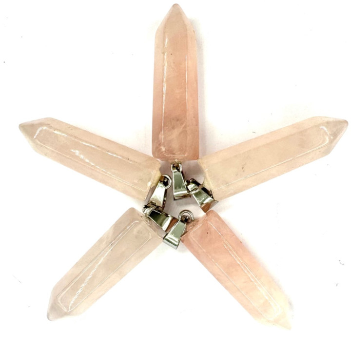 Rose Quartz Pendant Arrow Set ()