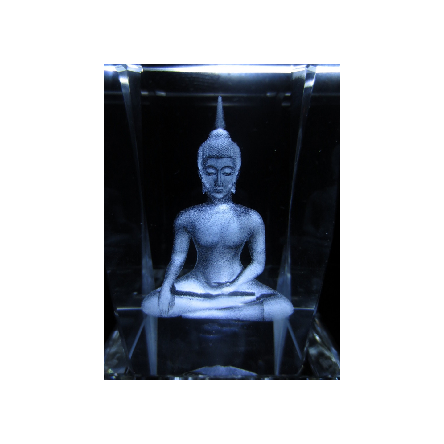 3D Crystal Laser Engraved Block – Thai Buddha