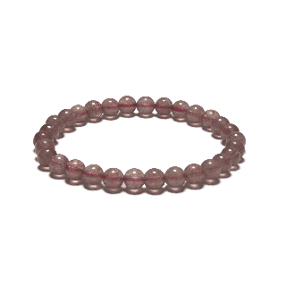 6mm Gemstone Bracelet without Gift Box - Strawberry Quartz