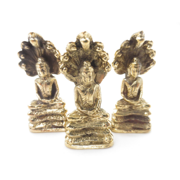Wholesale - Bronze Naga Buddha set of 3