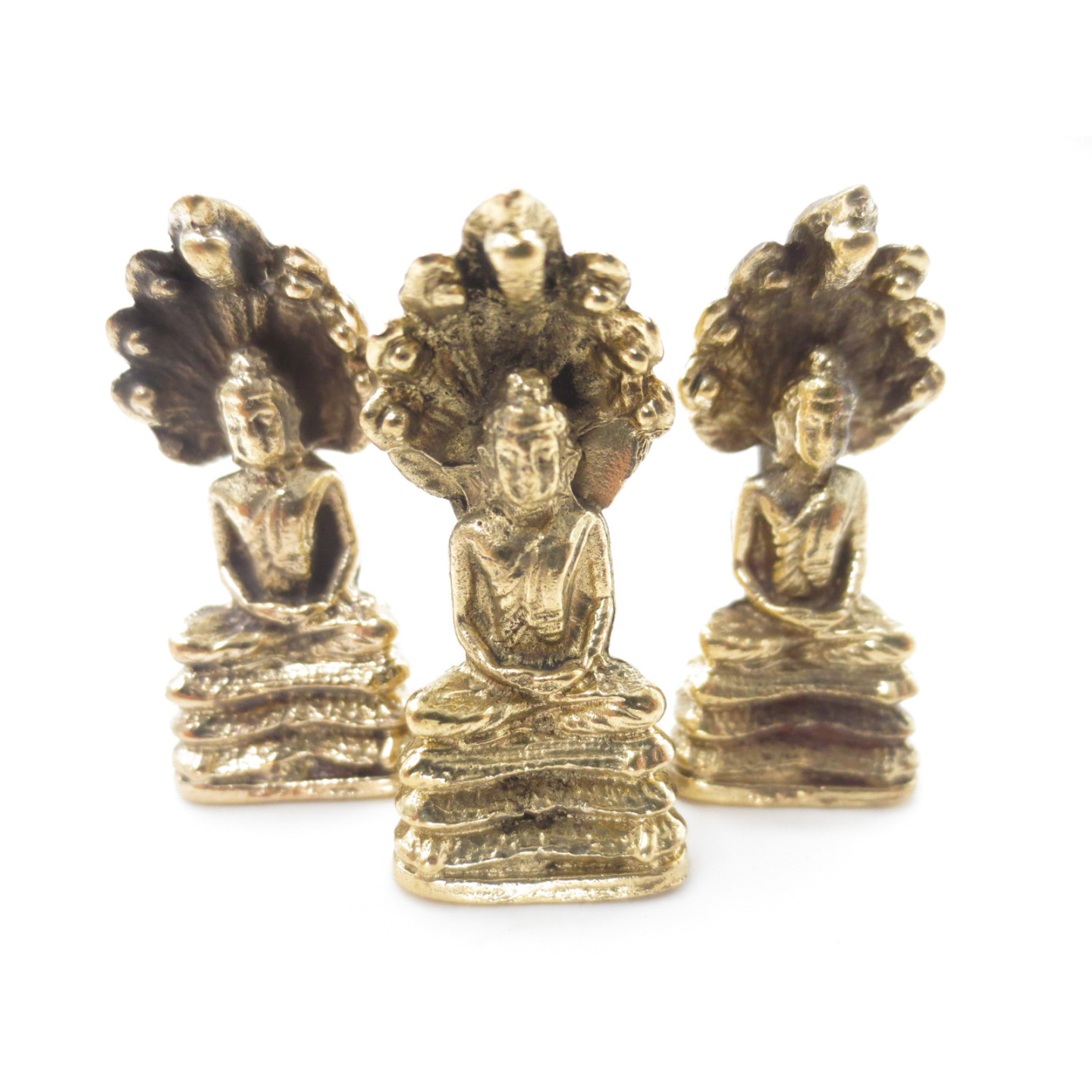 Wholesale - Bronze Naga Buddha set of 3