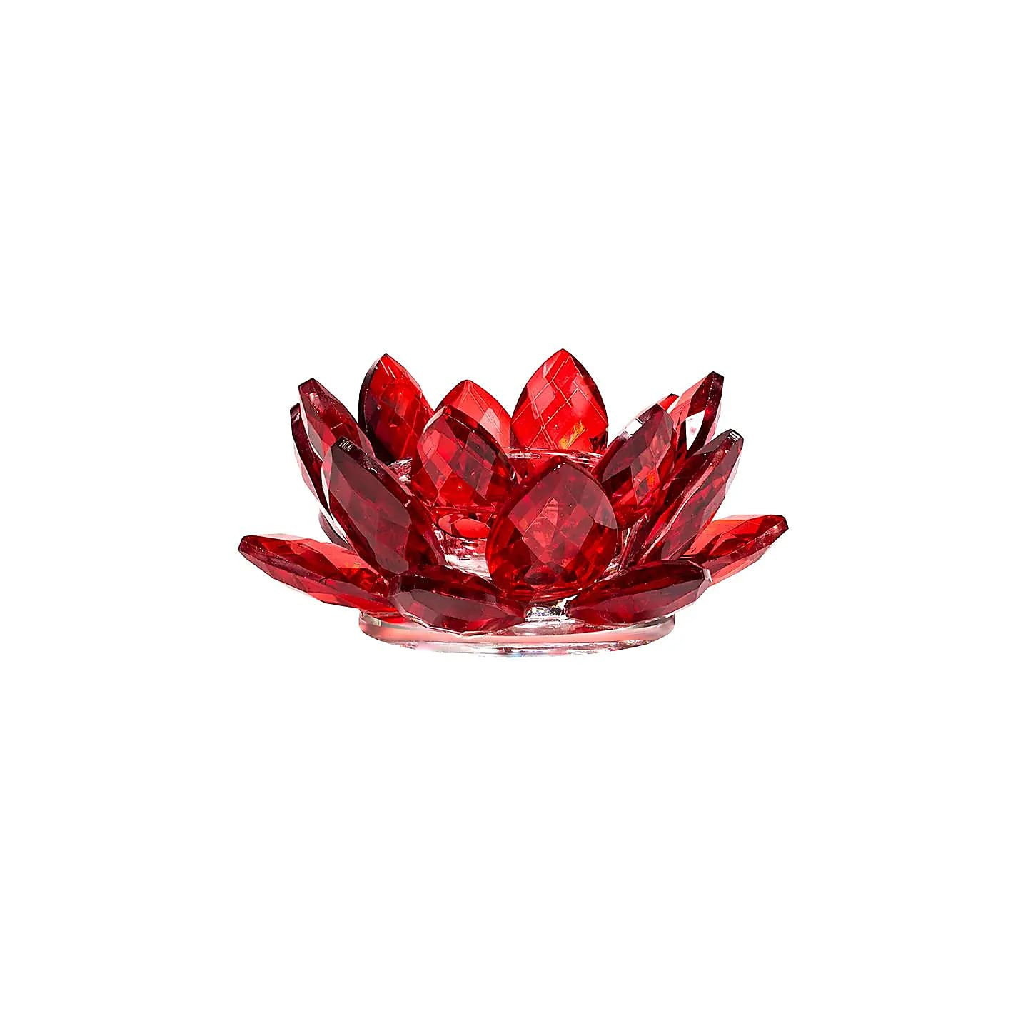 Bougeoir Lotus cristal rouge | Pieralune