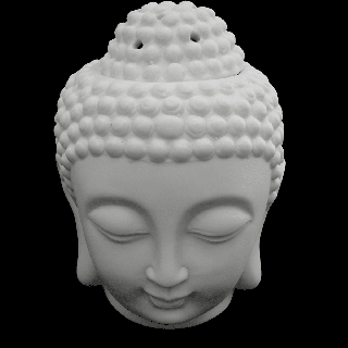 White Buddha Head Oil Burner 13 cm
