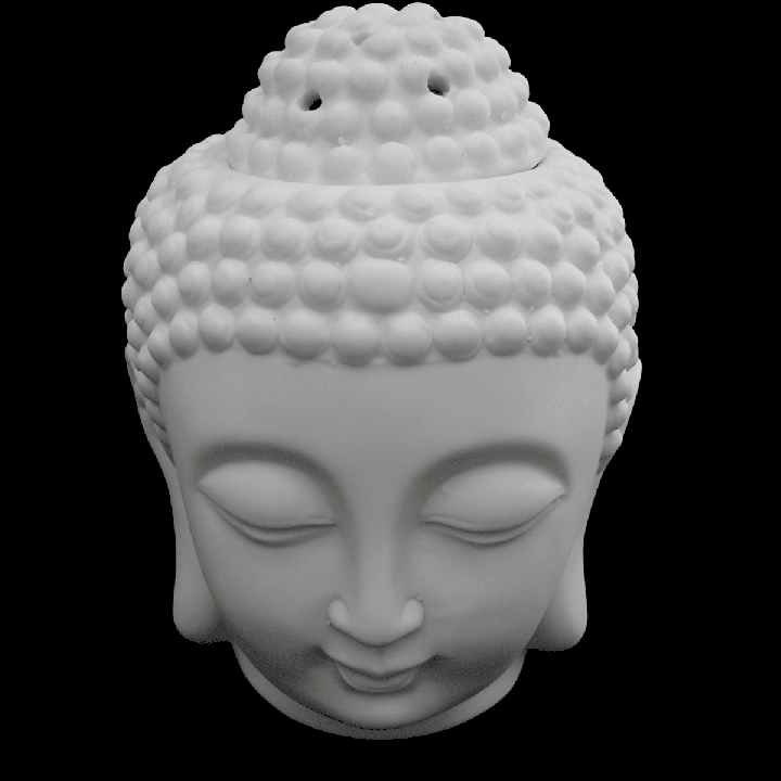White Buddha Head Oil Burner 13 cm