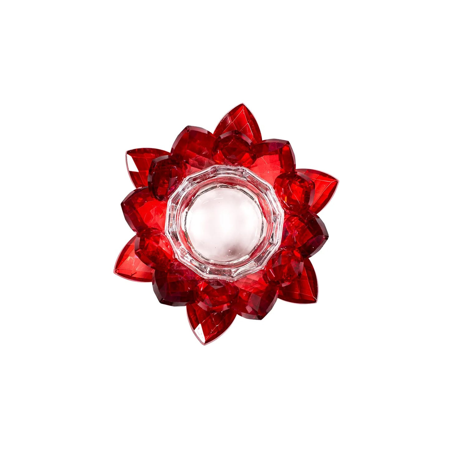 Bougeoir Lotus cristal rouge | Pieralune