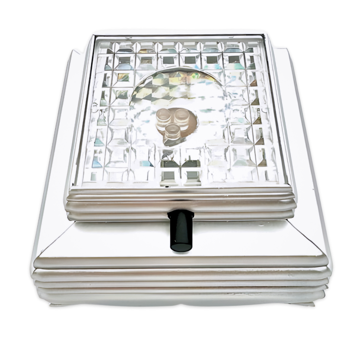 Silver Display Light Base for Crystals – 8 cm