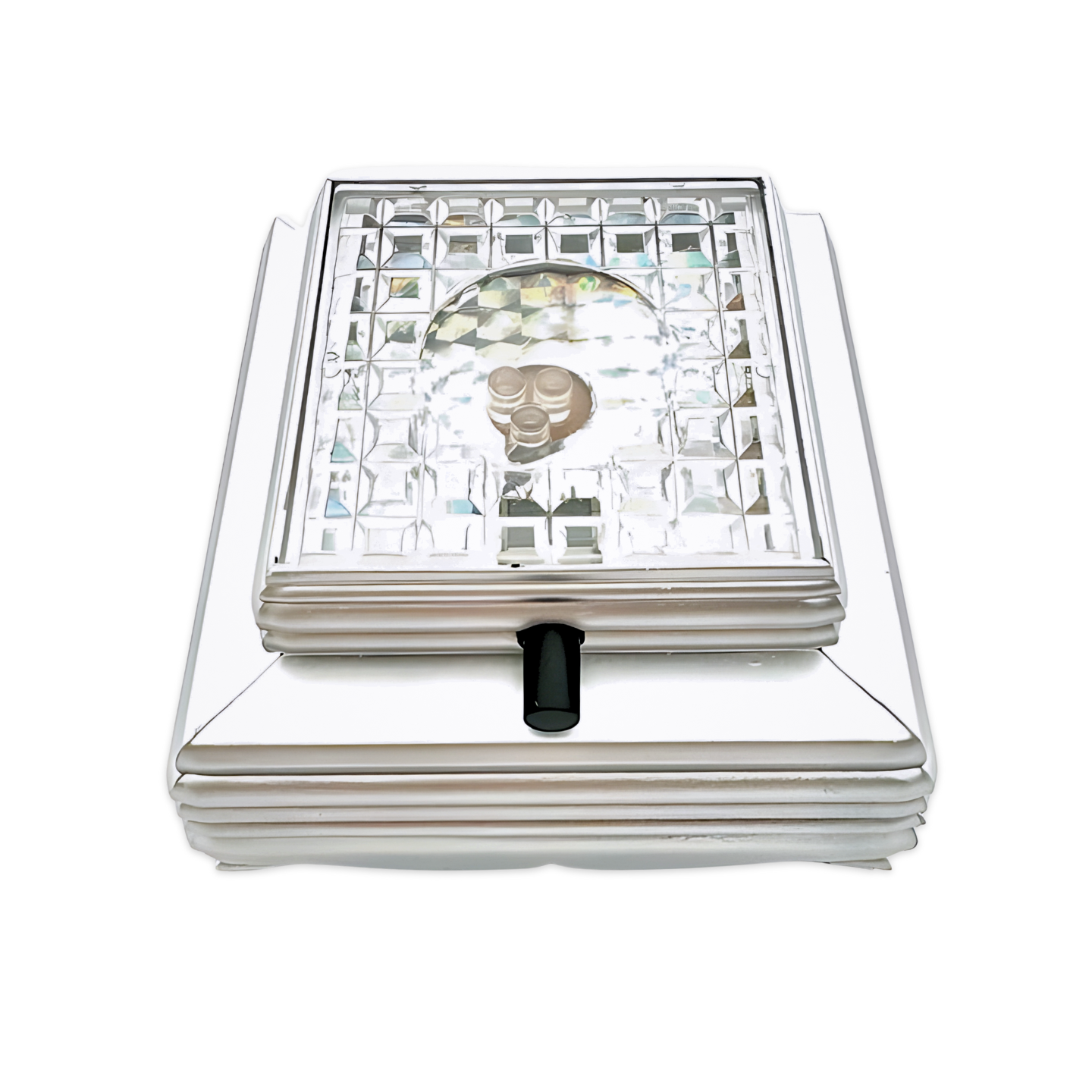 Silver Display Light Base for Crystals – 8 cm