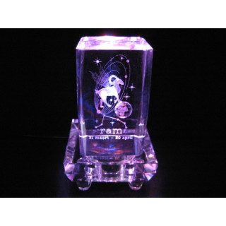 3D Crystal Laser Engraving Block – Aries