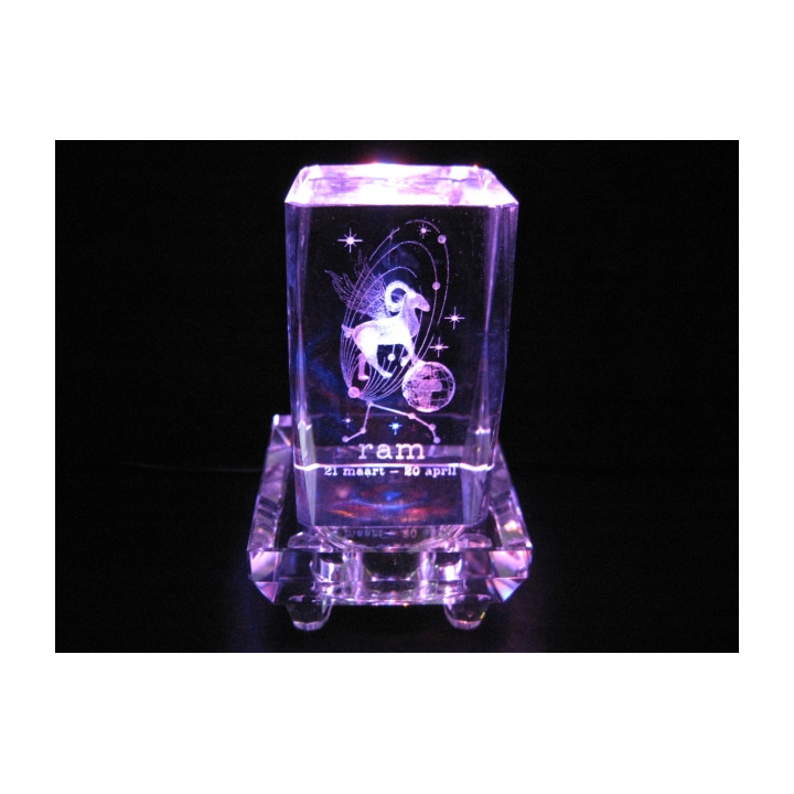 3D Crystal Laser Engraving Block – Aries