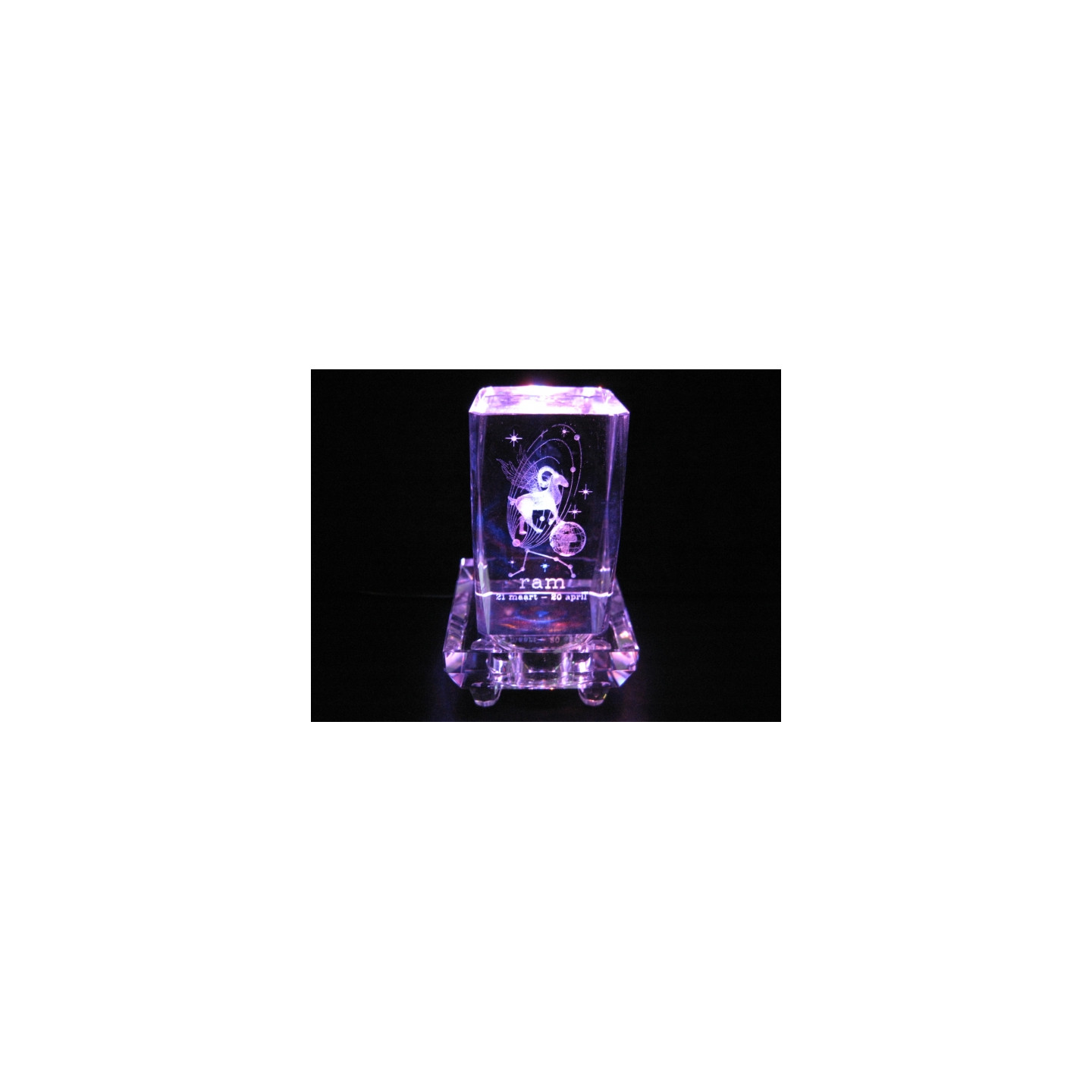 3D Crystal Laser Engraving Block – Aries