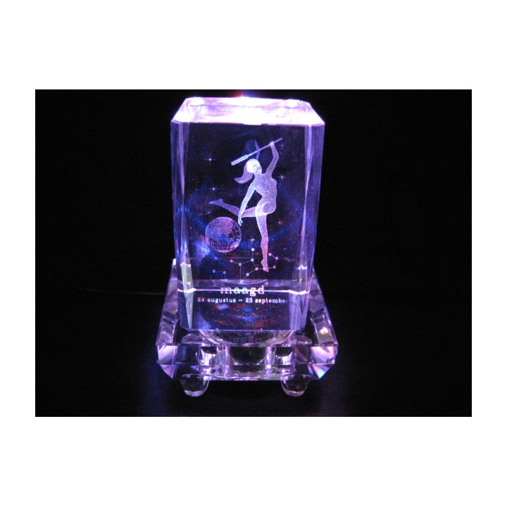 3D Crystal Laser Engraving Block – Virgo