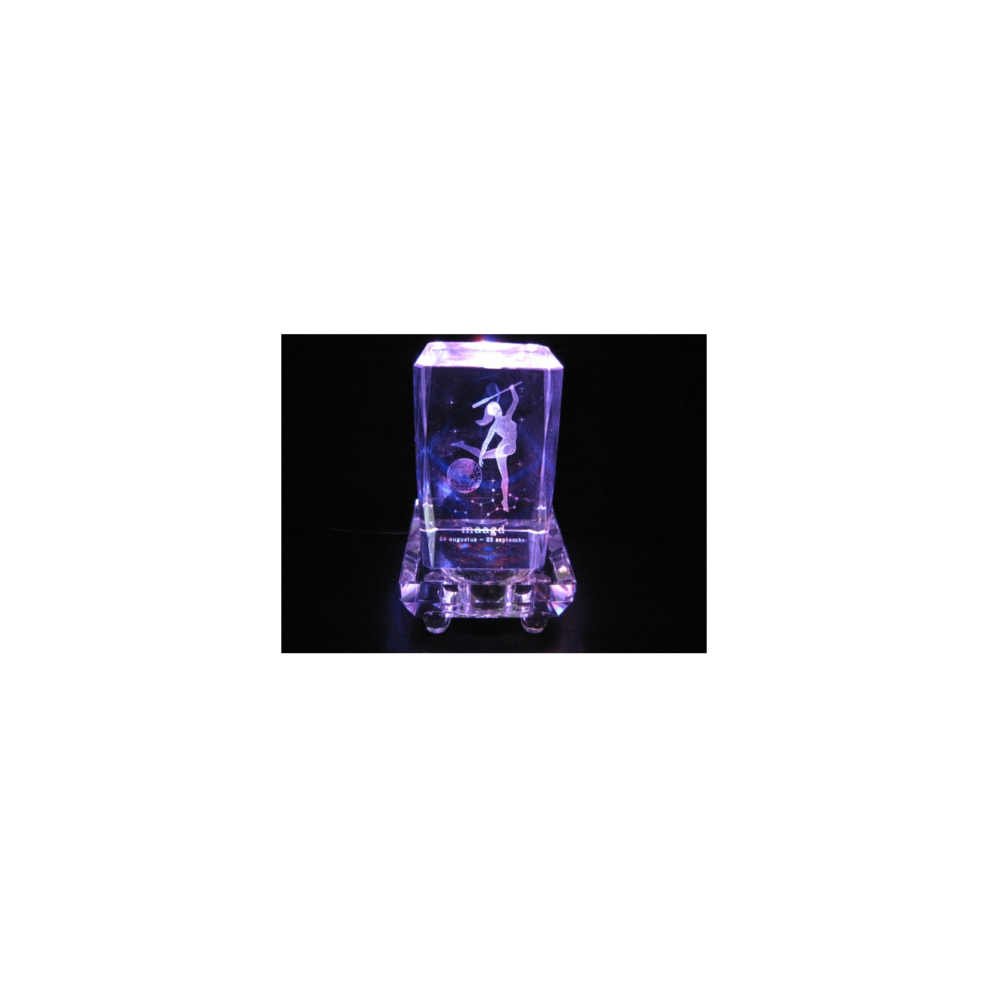 3D Crystal Laser Engraving Block – Virgo