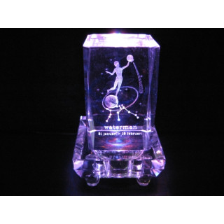 3D Crystal Laser Engraving Block – Aquarius