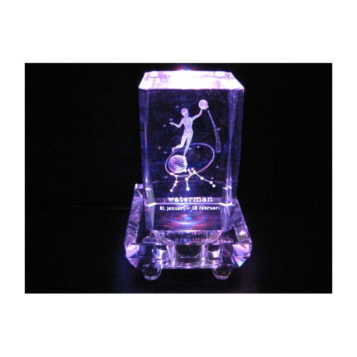 3D Crystal Laser Engraving Block – Aquarius