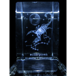 3D laserblok horoscope Scorpion
