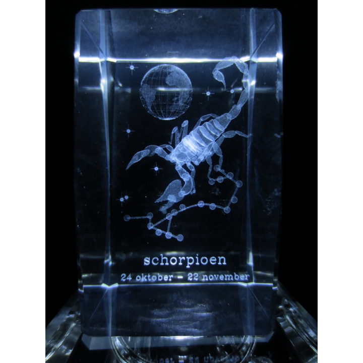 3D laserblok horoscope Scorpion