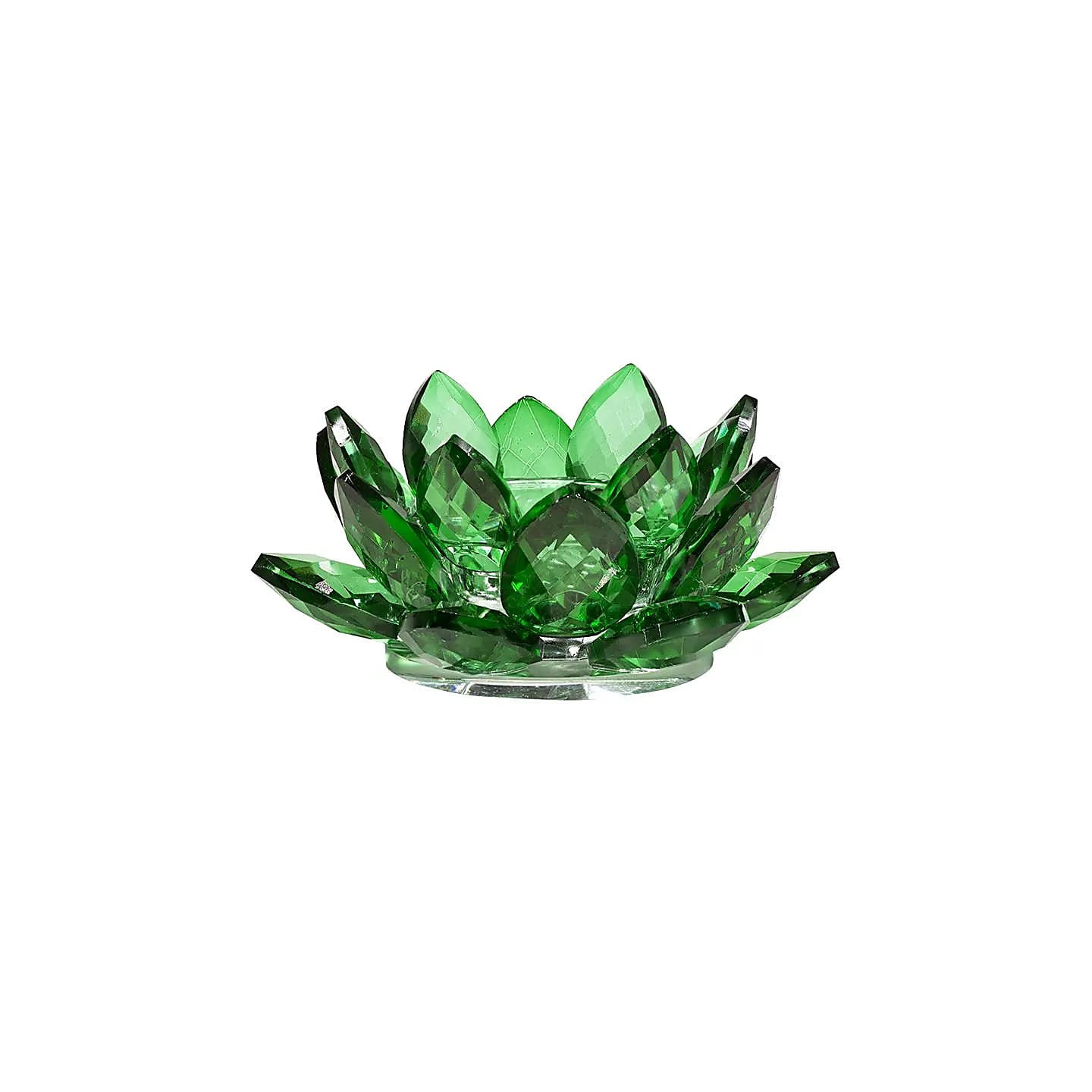 Bougeoir Lotus cristal vert | Pieralune