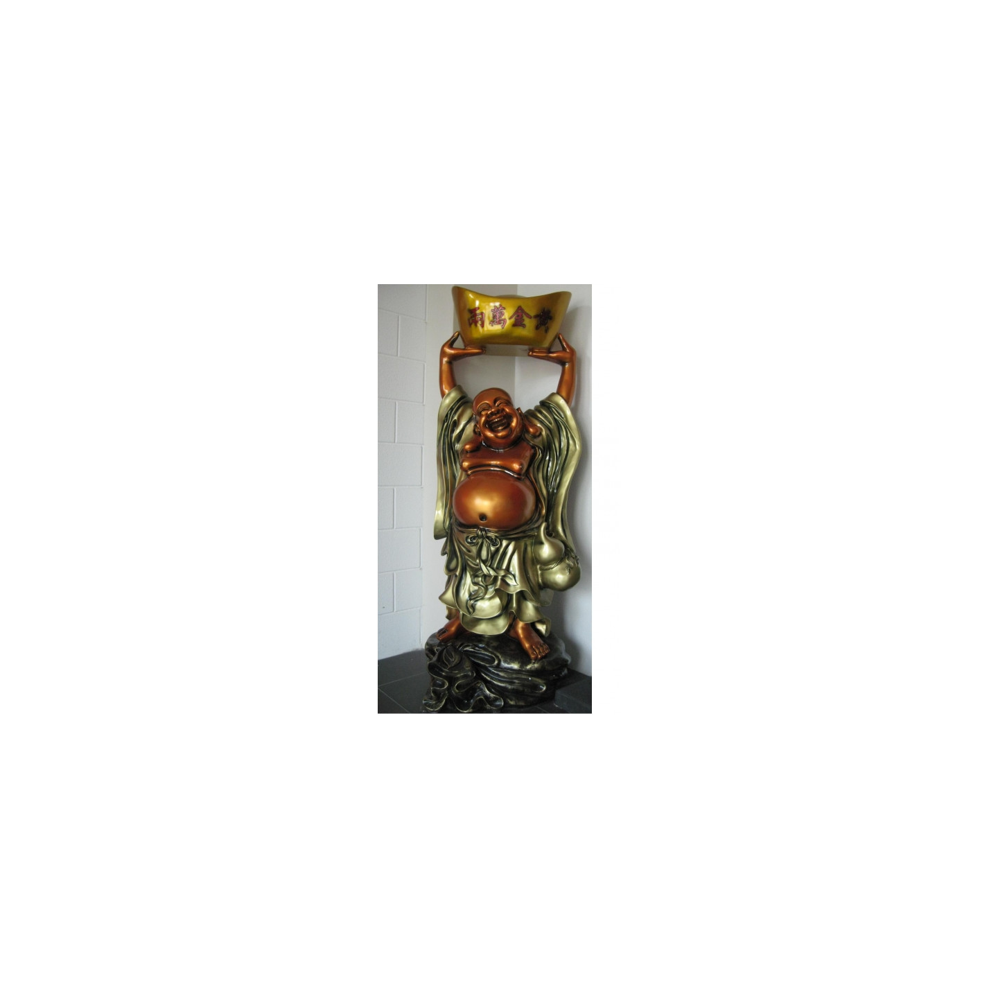 Standing Buddha with goldbar
