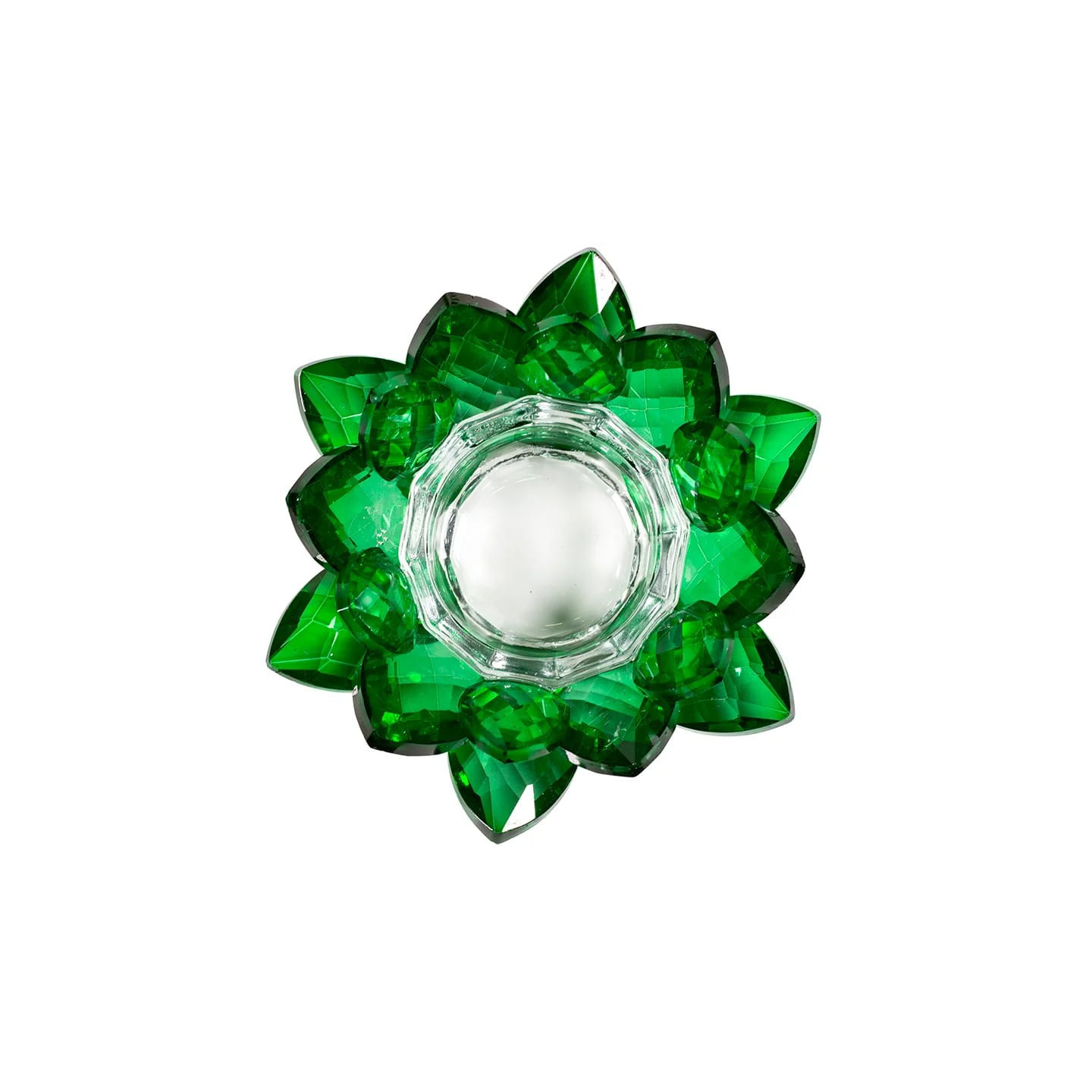 Bougeoir Lotus cristal vert | Pieralune