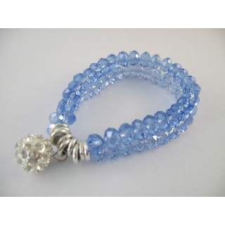 Blue Crystal Beaded Bracelet