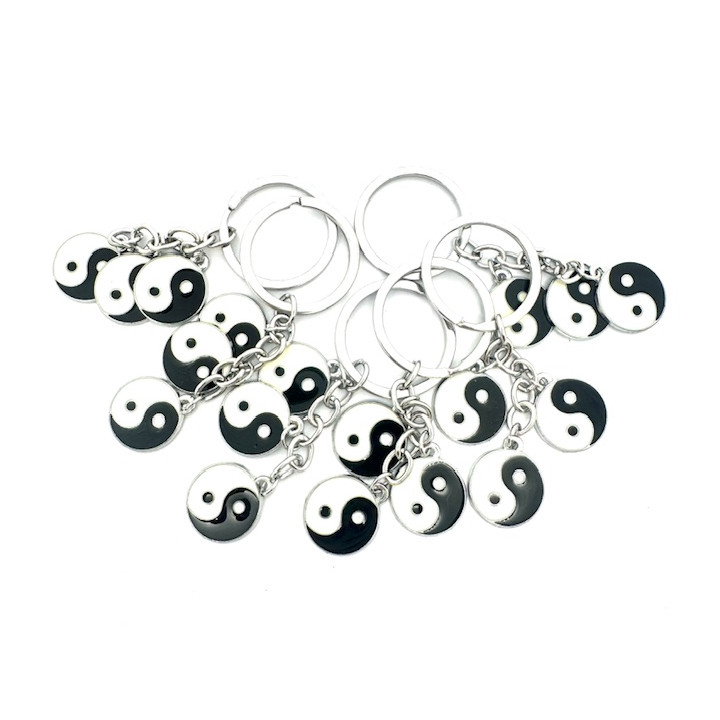 Wholesale 3 in 1 Yin Yang Metal Keychain (6 pieces)