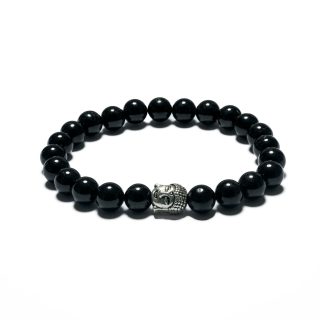 8mm Buddha Bracelet without Box - Black Tourmaline