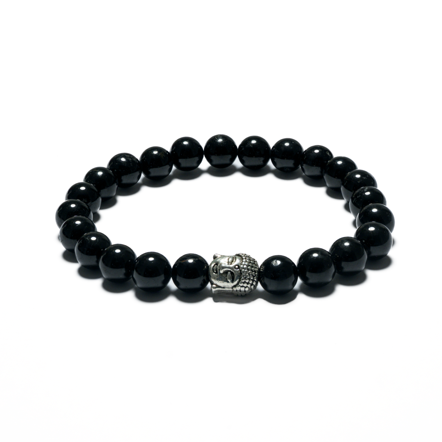 8mm Buddha Bracelet without Box - Black Tourmaline