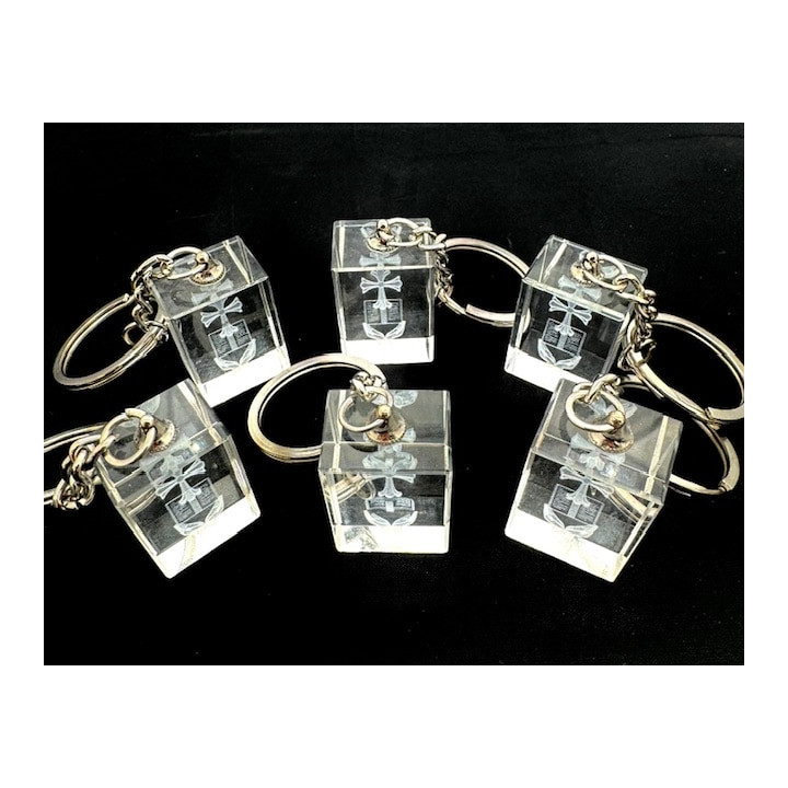 Crystal Bible with Cross Keychain Set – (6 Pieces)