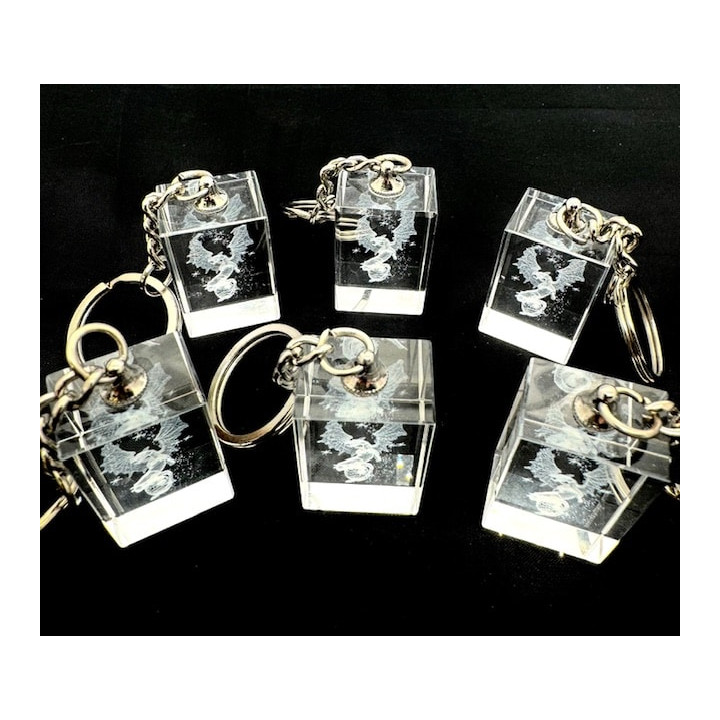 Crystal Dragon Keychain Set – (6 Pieces)