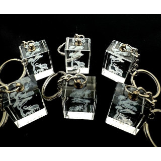 Crystal Elephant Keychain Set – (6 Pieces)